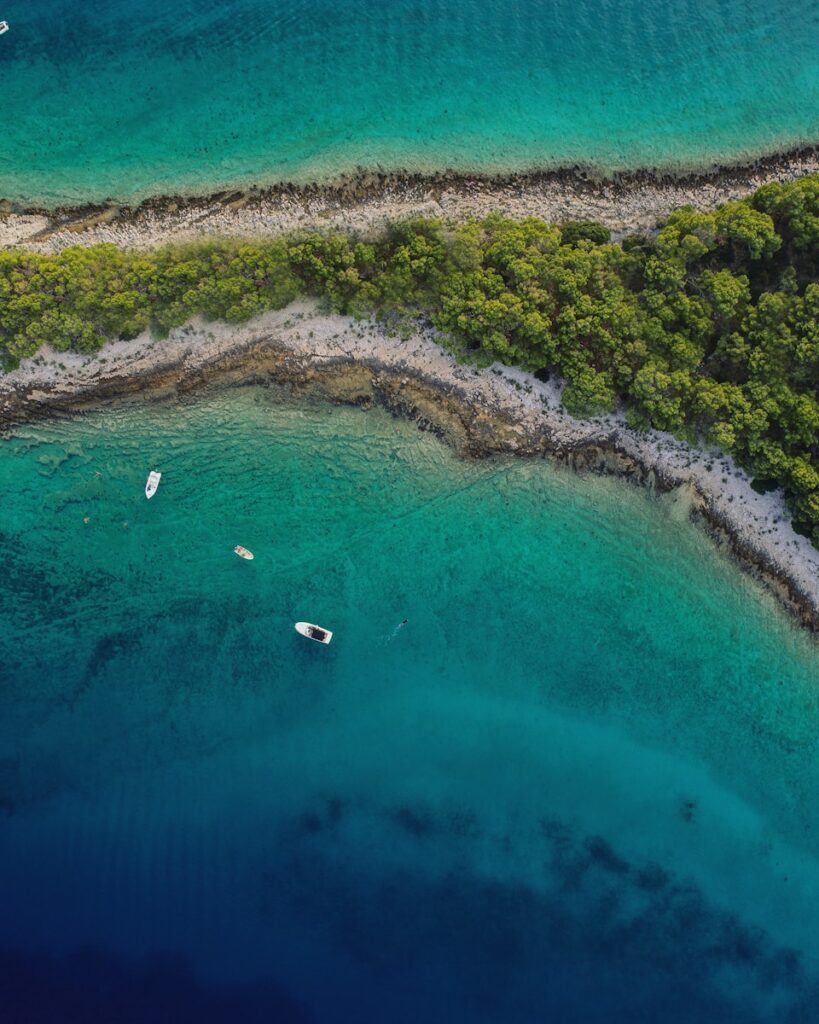 aerial photography of island