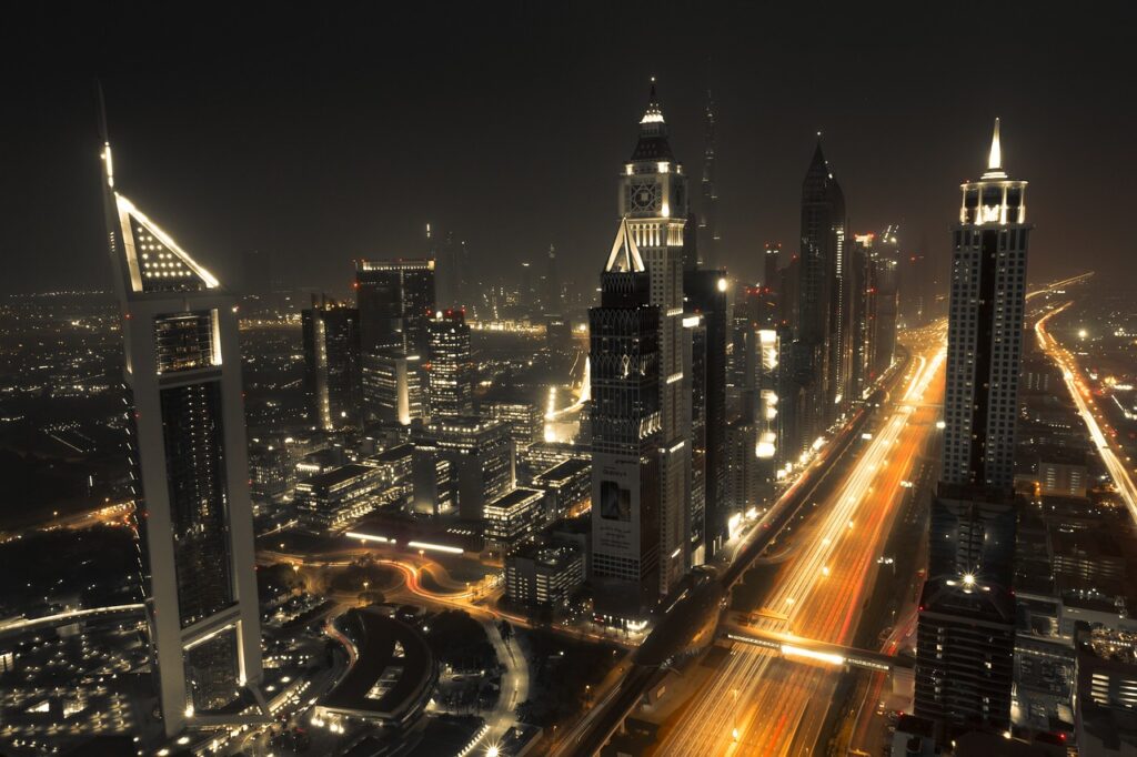 dubai, skyline, city